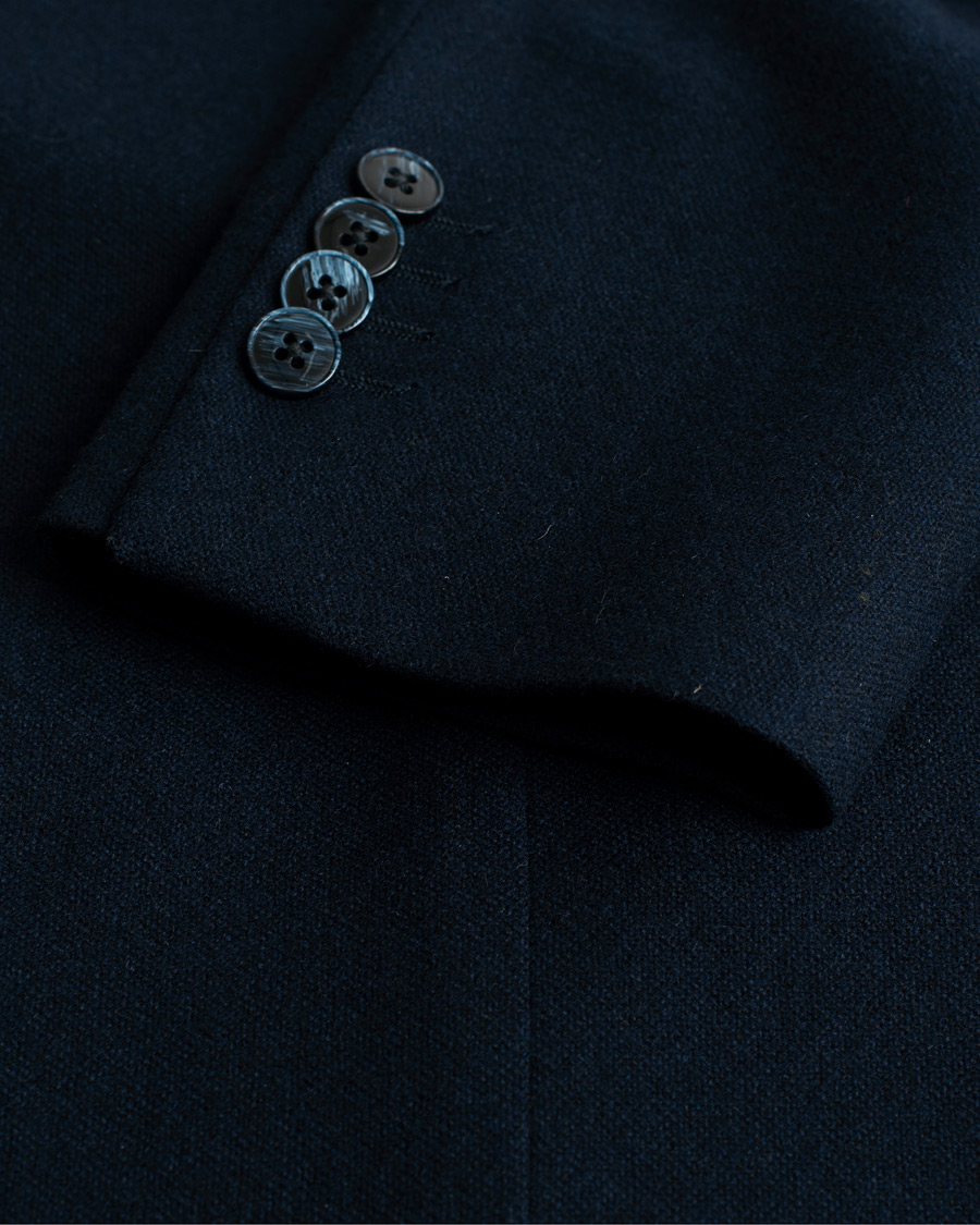 Hombres | Blazers | Pre-owned | Luigi Bianchi Mantova Navy Cashmere Blazer 50