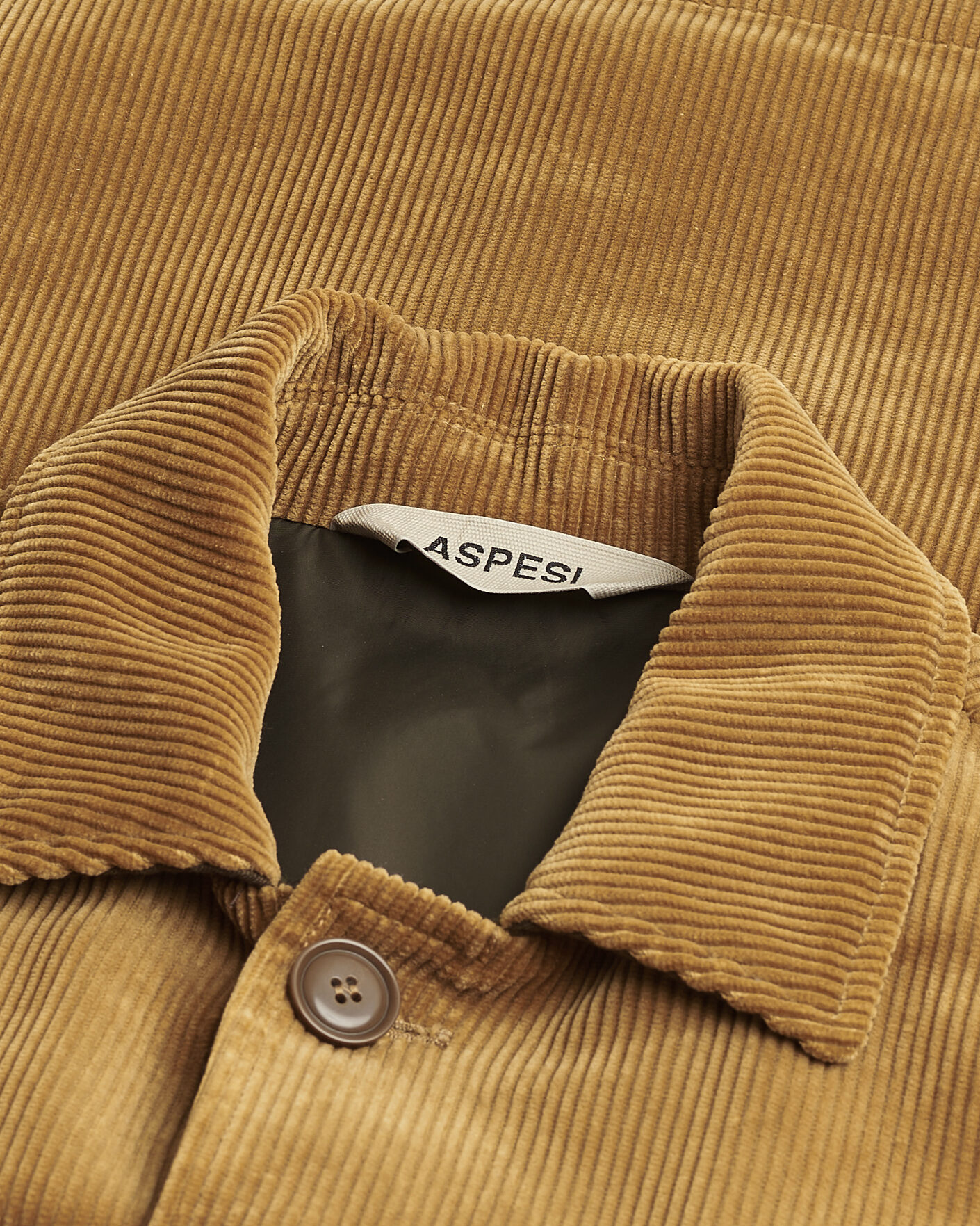 Hombres | Pre-owned Chaquetas | Pre-owned | Aspesi Corduroy Cotton Shirt Jacket Tan L