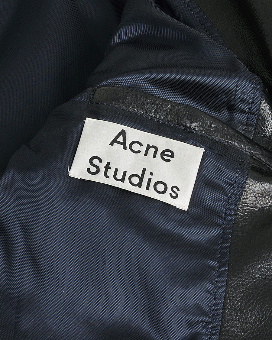 Hombres | Pre-owned Chaquetas | Pre-owned | Acne Studios Oliver Leather Jacket Black 48
