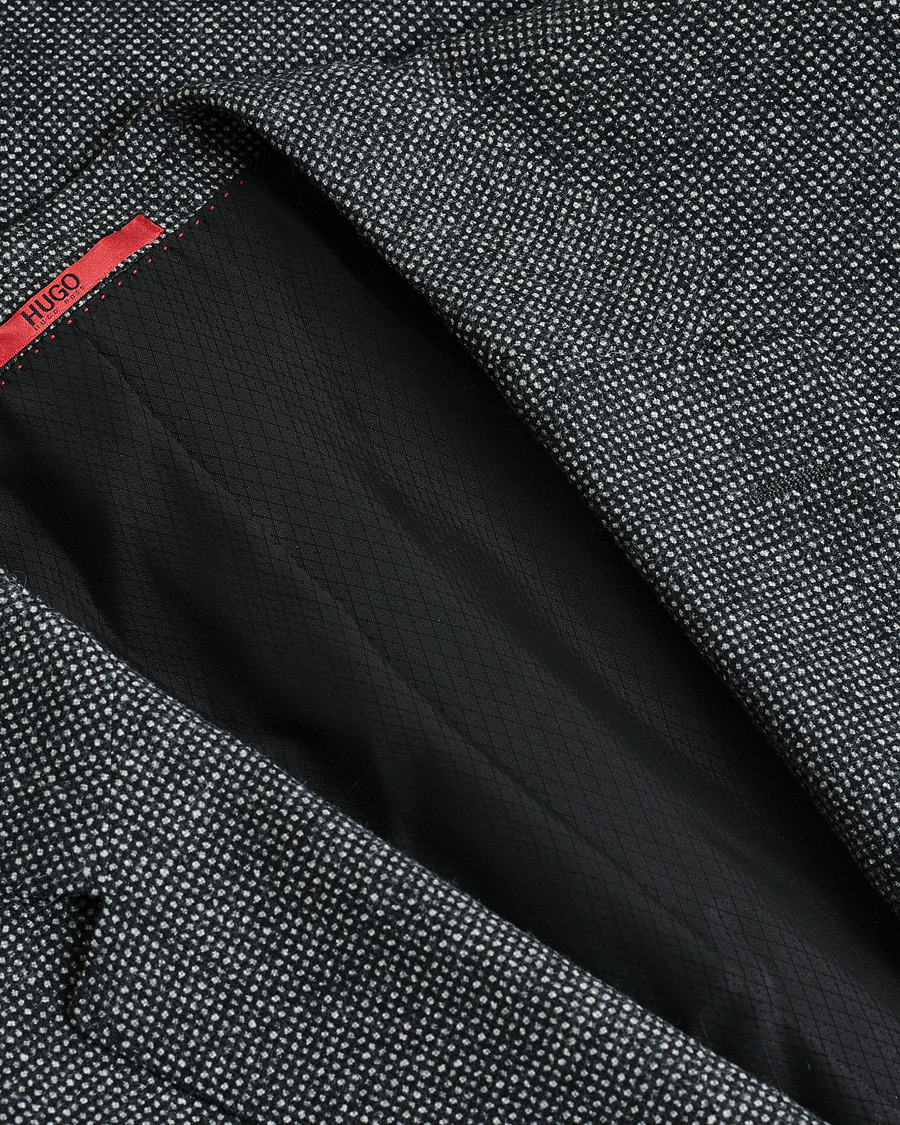 Hombres | Pre-owned Blazers | Pre-owned | HUGO Flannel Wool Blazer Grey 54