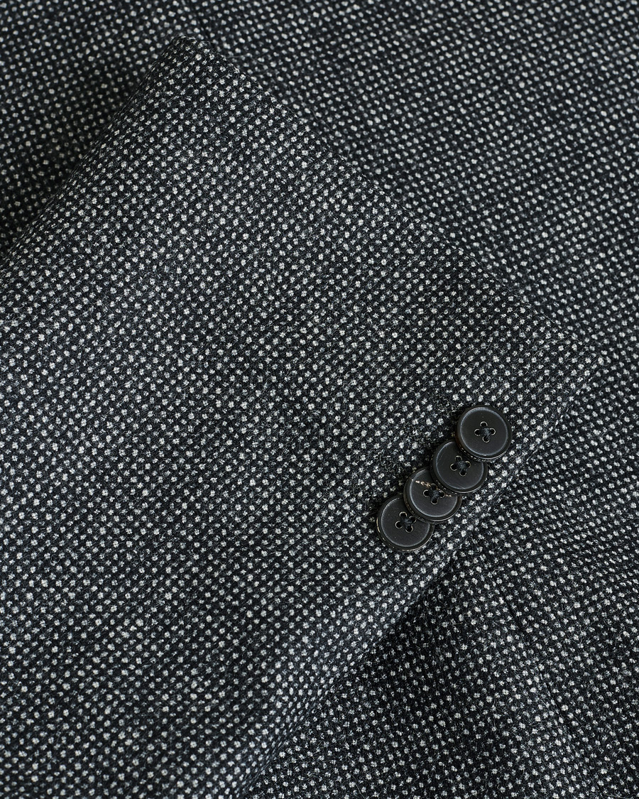 Hombres | Pre-owned Blazers | Pre-owned | HUGO Flannel Wool Blazer Grey 54