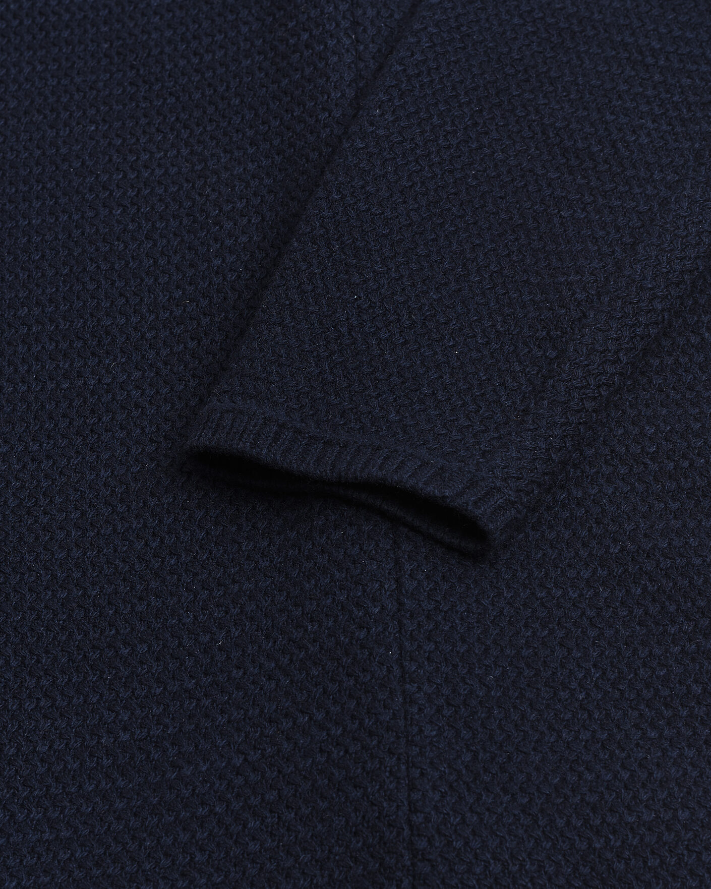 Hombres | Pre-owned Blazers | Pre-owned | Stenströms Knitted Textured Merino Wool Blazer Navy M