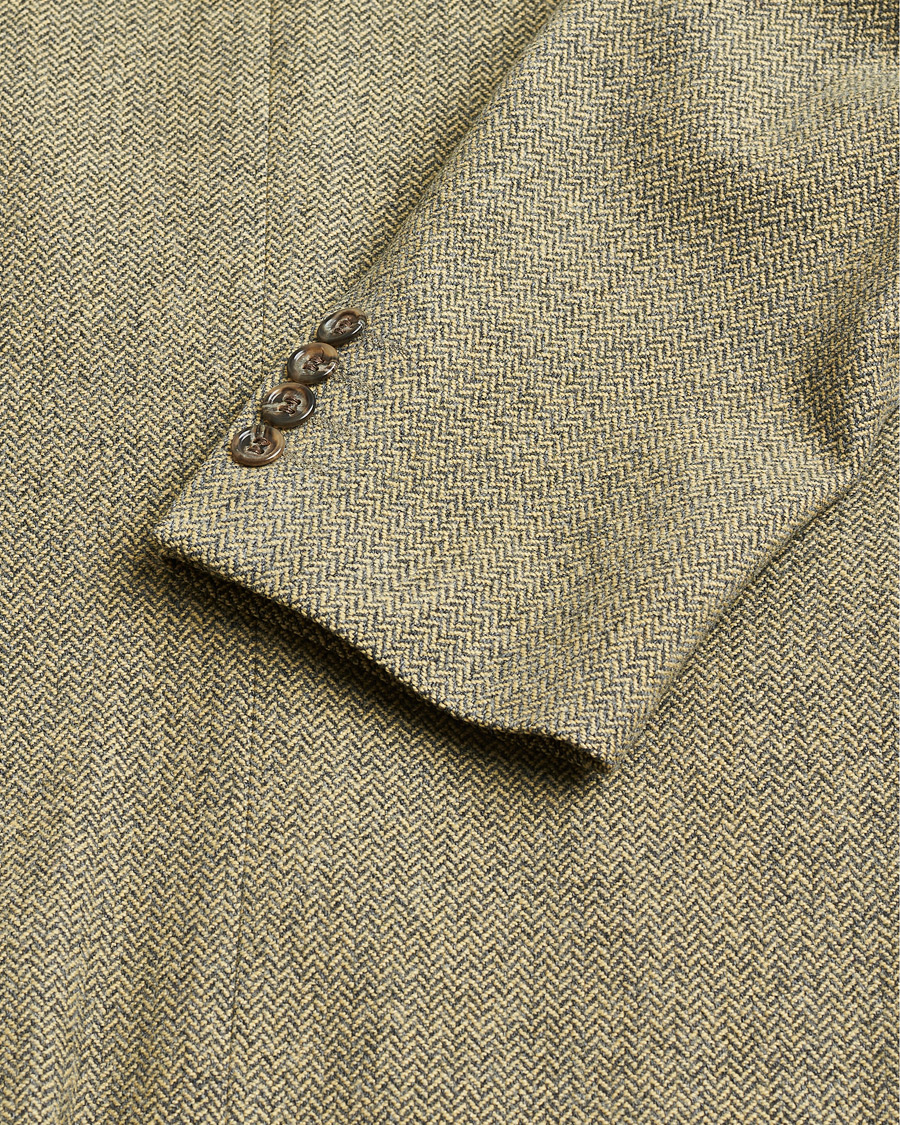 Hombres | BOSS Vintage Wool Herringbone Blazer Beige 50 | Pre-owned | BOSS Vintage Wool Herringbone Blazer Beige 50