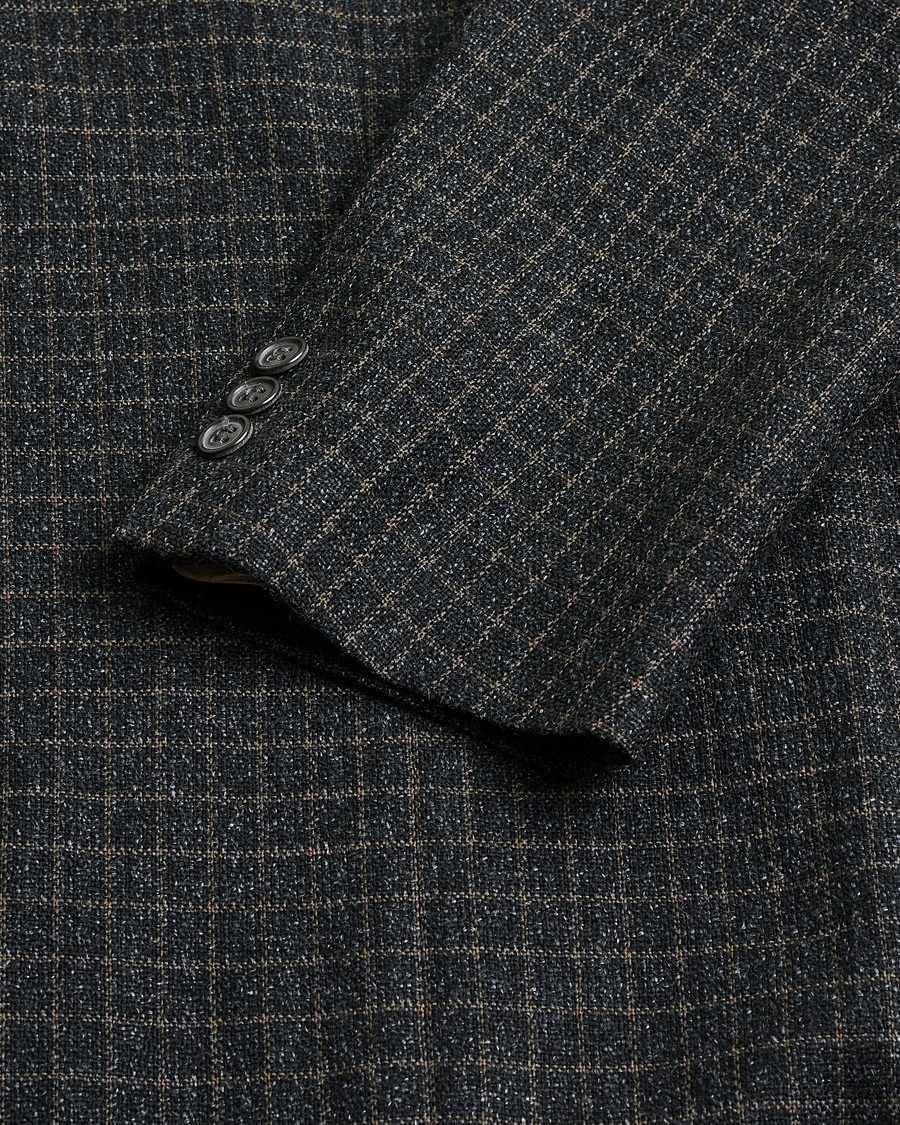 Hombres | Pre-owned Blazers | Pre-owned | Ermenegildo Zegna Vintage Wool Checked Blazer Dark Grey 50