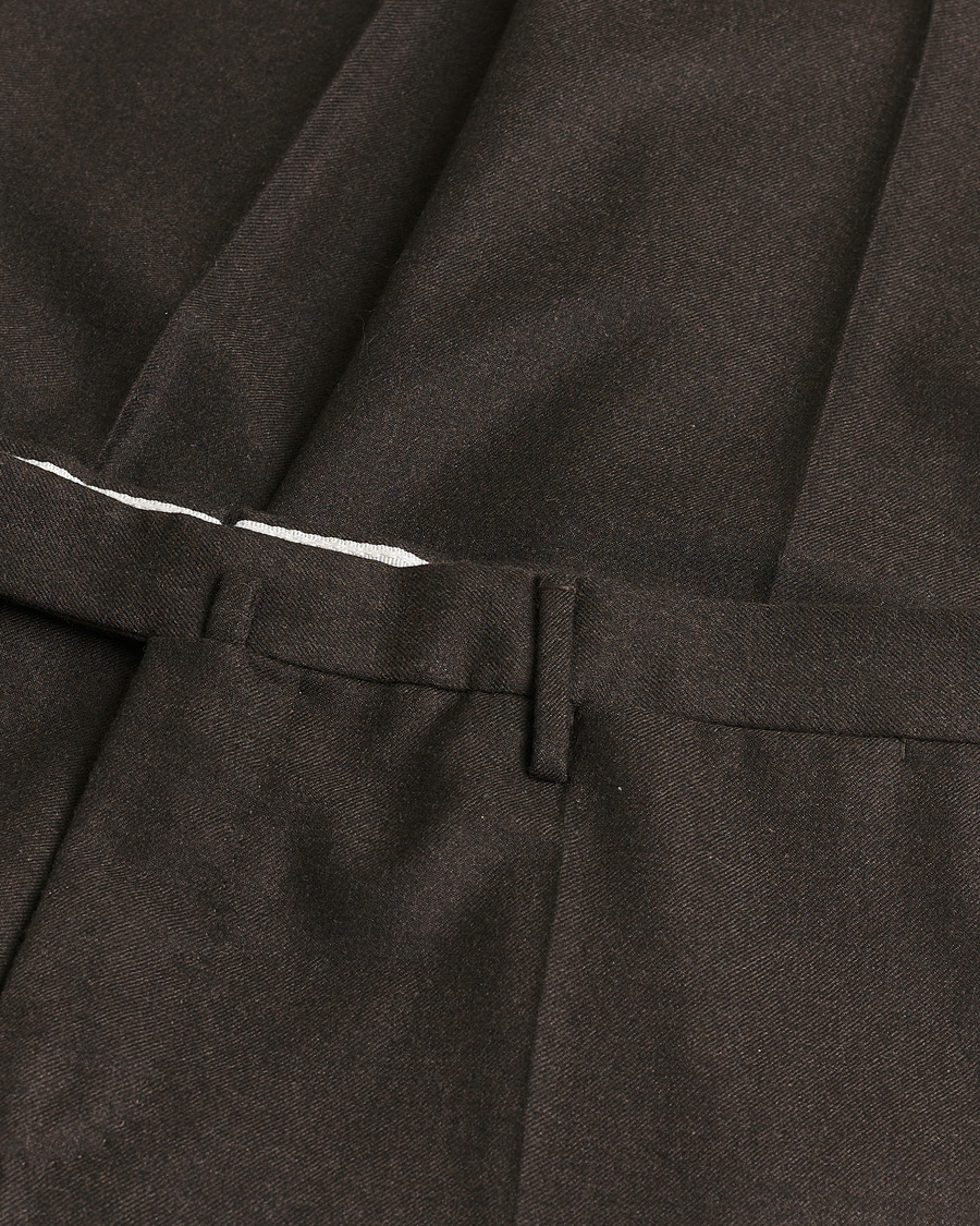 Hombres | Pre-owned Pantalones | Pre-owned | Incotex Slim Fit Flannel Trousers Brown 50