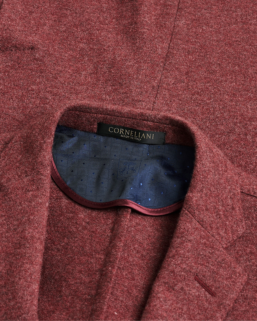 Hombres | Pre-owned Blazers | Pre-owned | Corneliani Unlined Knitted Cashmere Blazer Rust 48