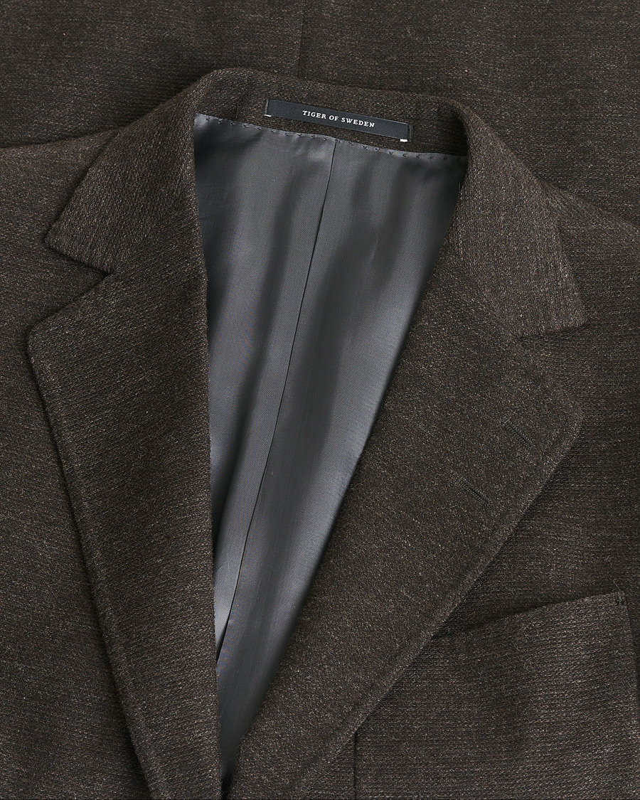 Hombres | Pre-owned Blazers | Pre-owned | Tiger of Sweden Patch Pocket Wool Blazer Brown 50
