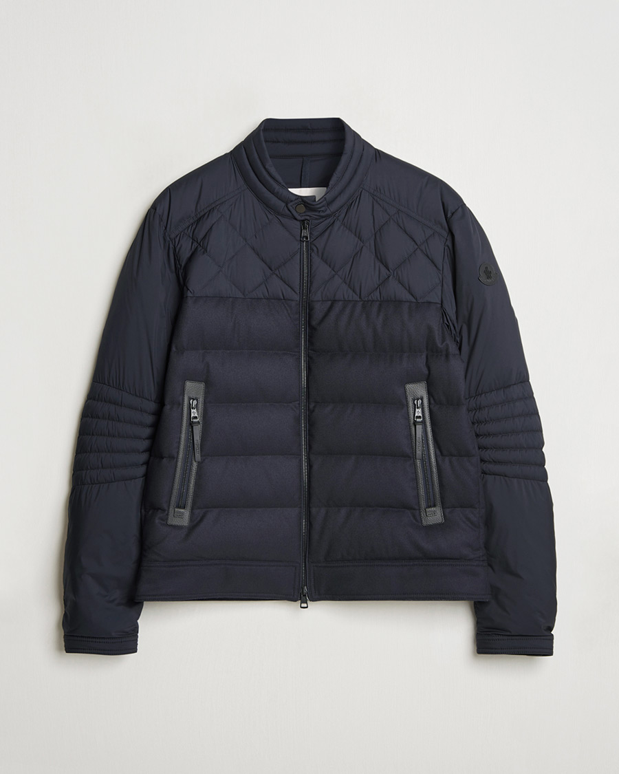 Hombres | Pre-owned Chaquetas | Pre-owned | Moncler Tuena Biker Jacket Navy 3 - L