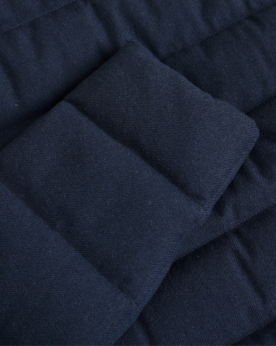 Hombres | Herno Cashmere Flannel Down Coat Navy | Pre-owned | Herno Cashmere Flannel Down Coat Navy