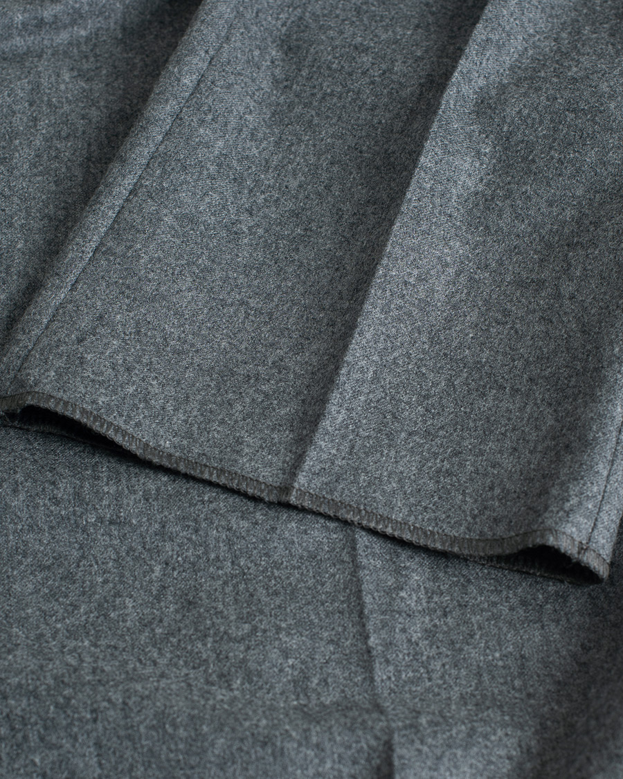 Hombres | Pantalones | Pre-owned | Zegna Carded Flannel Trousers Grey Melange