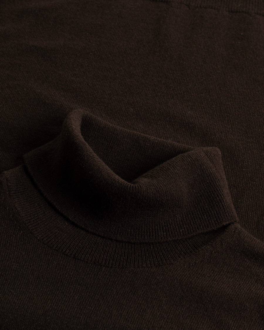 Hombres | Zanone Virgin Wool/Cashmere Rollneck Brown 50 | Pre-owned | Zanone Virgin Wool/Cashmere Rollneck Brown 50