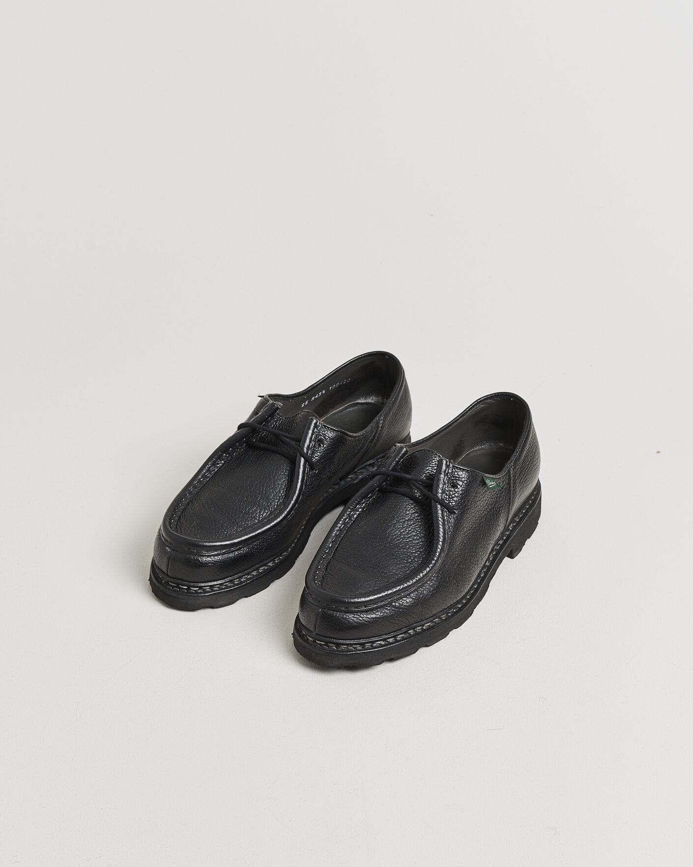 Hombres | Pre-owned Zapatos cosidos a mano | Pre-owned | Paraboot Michael Derby Black Deerskin 43,5
