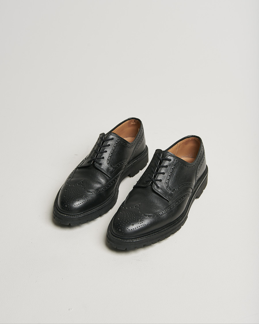 Hombres | Crockett & Jones Pembroke Milled Grain Vibram Black | Pre-owned | Crockett & Jones Pembroke Milled Grain Vibram Black