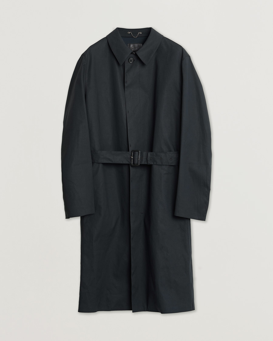 Hombres | Prada Water Repellent Car Coat Dark Navy XL | Pre-owned | Prada Water Repellent Car Coat Dark Navy XL