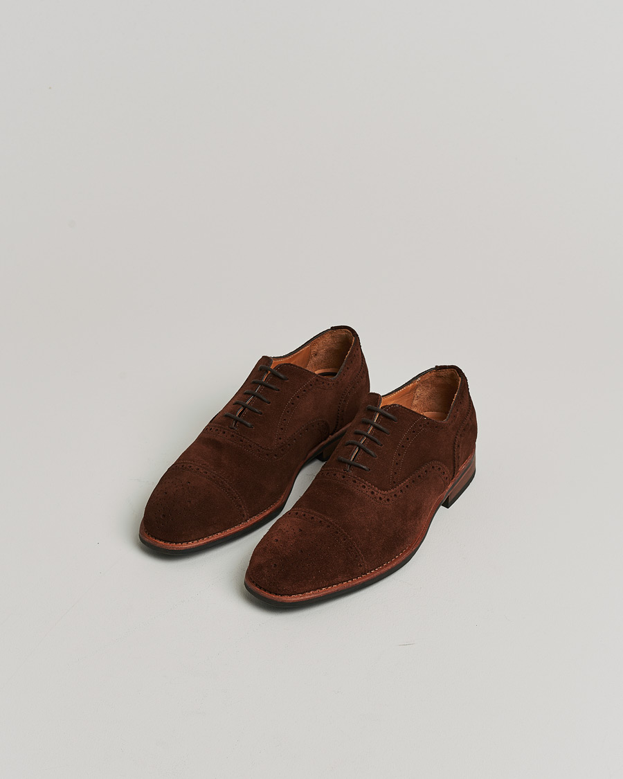 Hombres | Myrqvist Strömsö Oxford Brogue Brown Suede UK7 - EU41 | Pre-owned | Myrqvist Strömsö Oxford Brogue Brown Suede UK7 - EU41