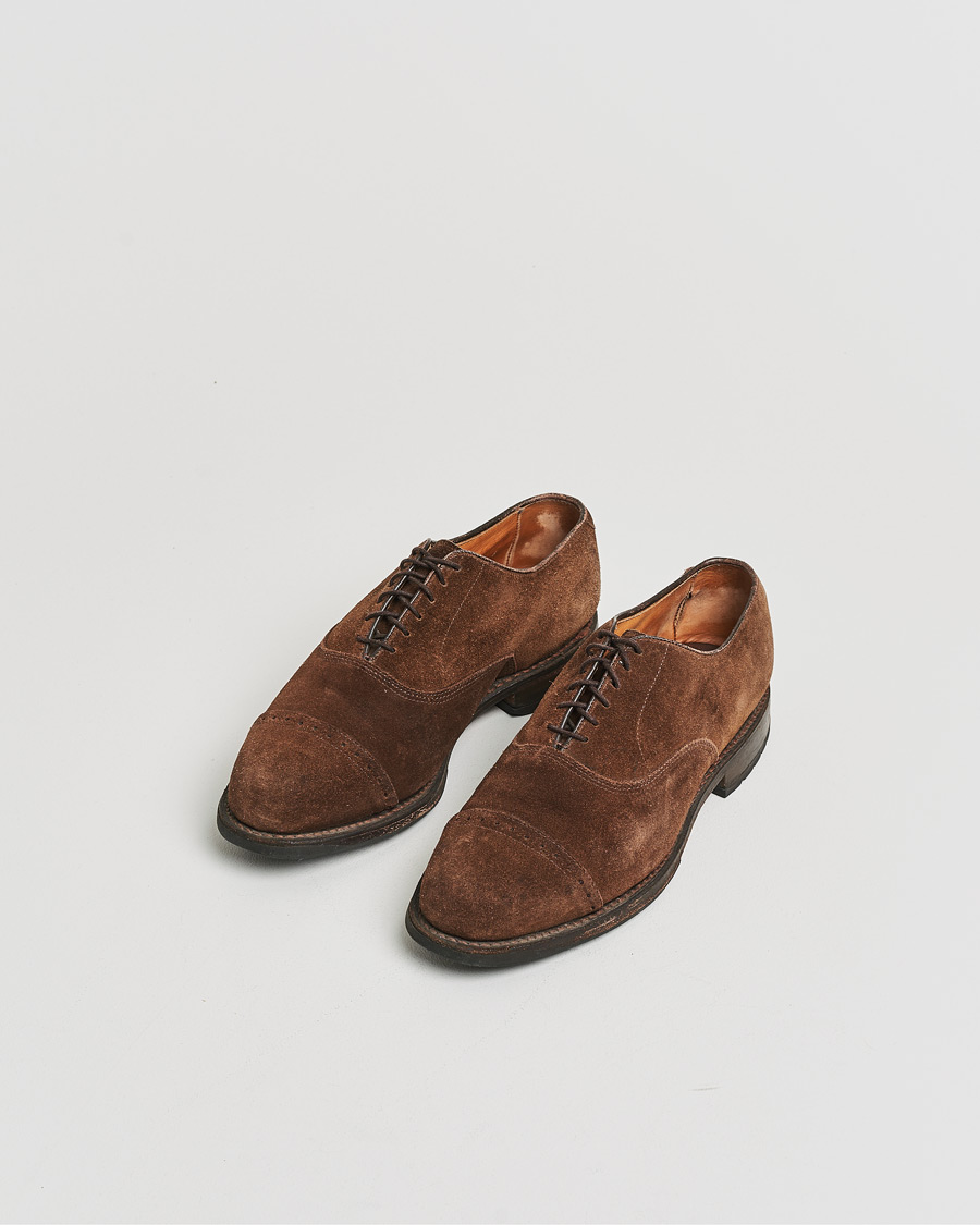 Hombres | Pre-owned Zapatos cosidos a mano | Pre-owned | Allen Edmonds Barlow Oxford Dark Brown Suede UK8,5 - EU42
