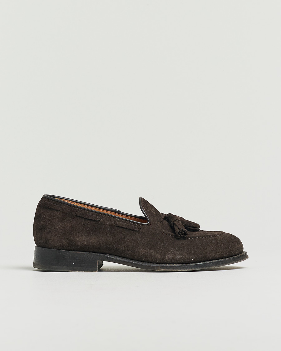 Hombres | Myrqvist Mölle Tassel Loafer Dark Brown Suede UK6 - EU40 | Pre-owned | Myrqvist Mölle Tassel Loafer Dark Brown Suede UK6 - EU40
