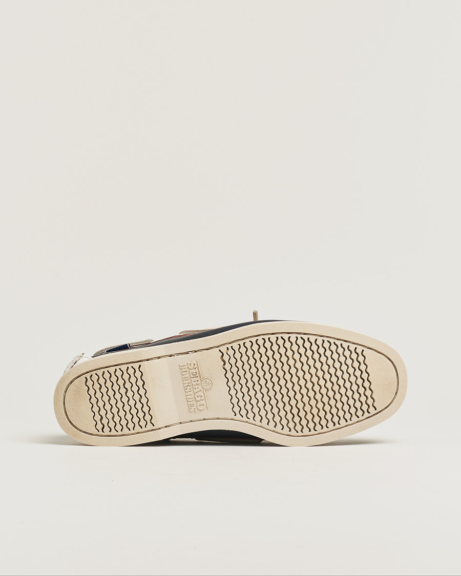 Hombres | Sebago Docksides Navy/Red/White US11,5 - EU46 | Pre-owned | Sebago Docksides Navy/Red/White US11,5 - EU46