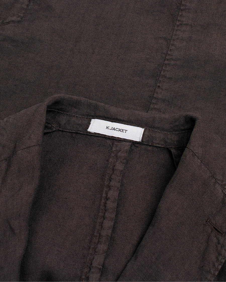 Hombres | Blazers | Pre-owned | Boglioli K Jacket Linen Blazer Dark Brown