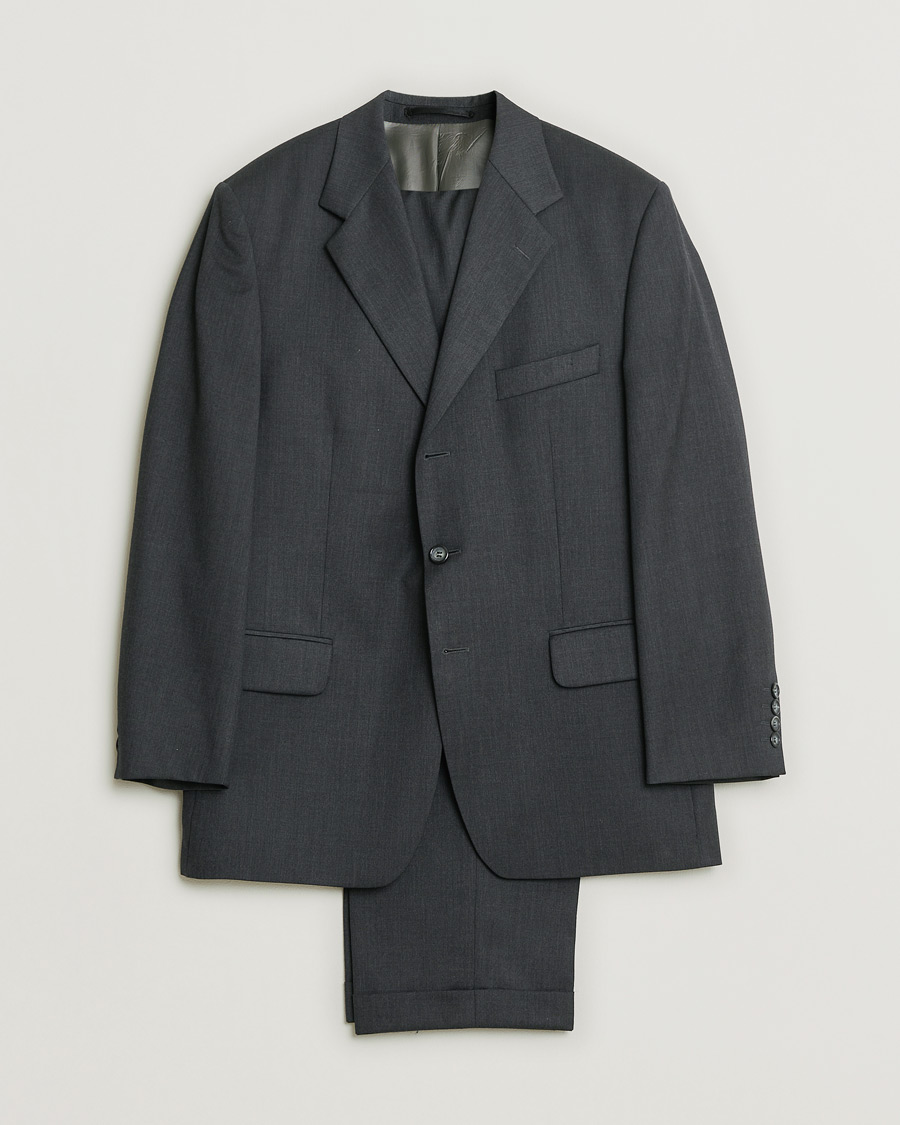 Hombres | Oscar Jacobson Vintage Wool Suit Dark Grey 50 | Pre-owned | Oscar Jacobson Vintage Wool Suit Dark Grey 50