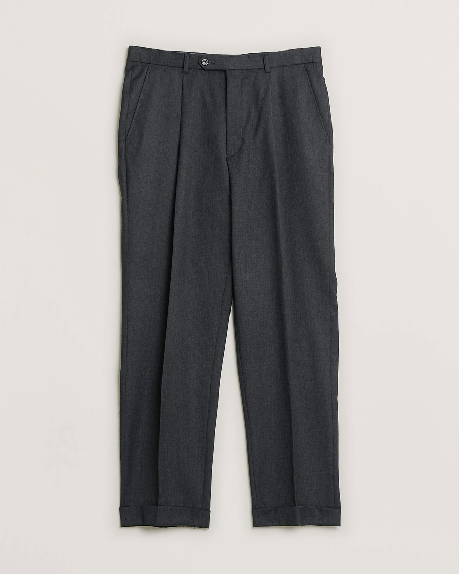 Hombres | Oscar Jacobson Vintage Wool Suit Dark Grey 50 | Pre-owned | Oscar Jacobson Vintage Wool Suit Dark Grey 50