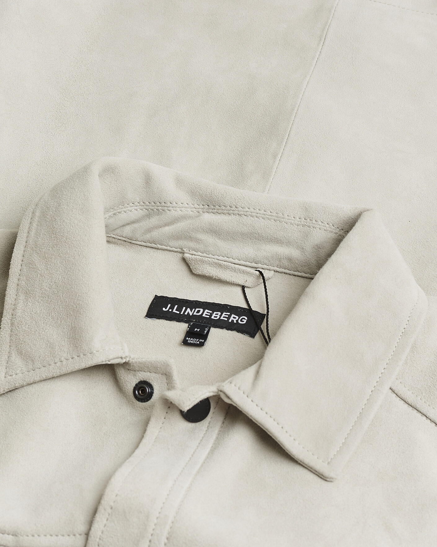 Hombres | Pre-owned Camisas | Pre-owned | J.Lindeberg Wilden Suede Overshirt Moonbeam M