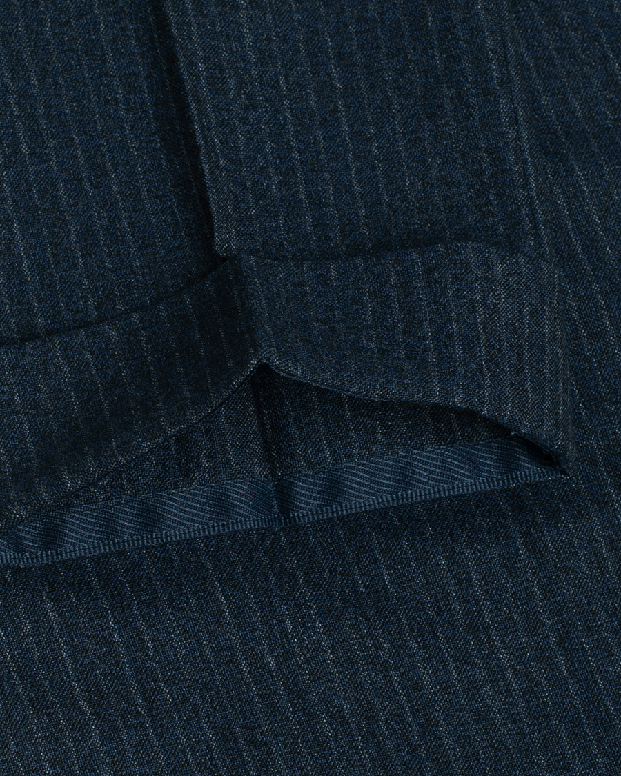 Hombres | Blazers | Pre-owned | Eidos Napoli 3-Piece Pinstripe Suit Wool Navy 48