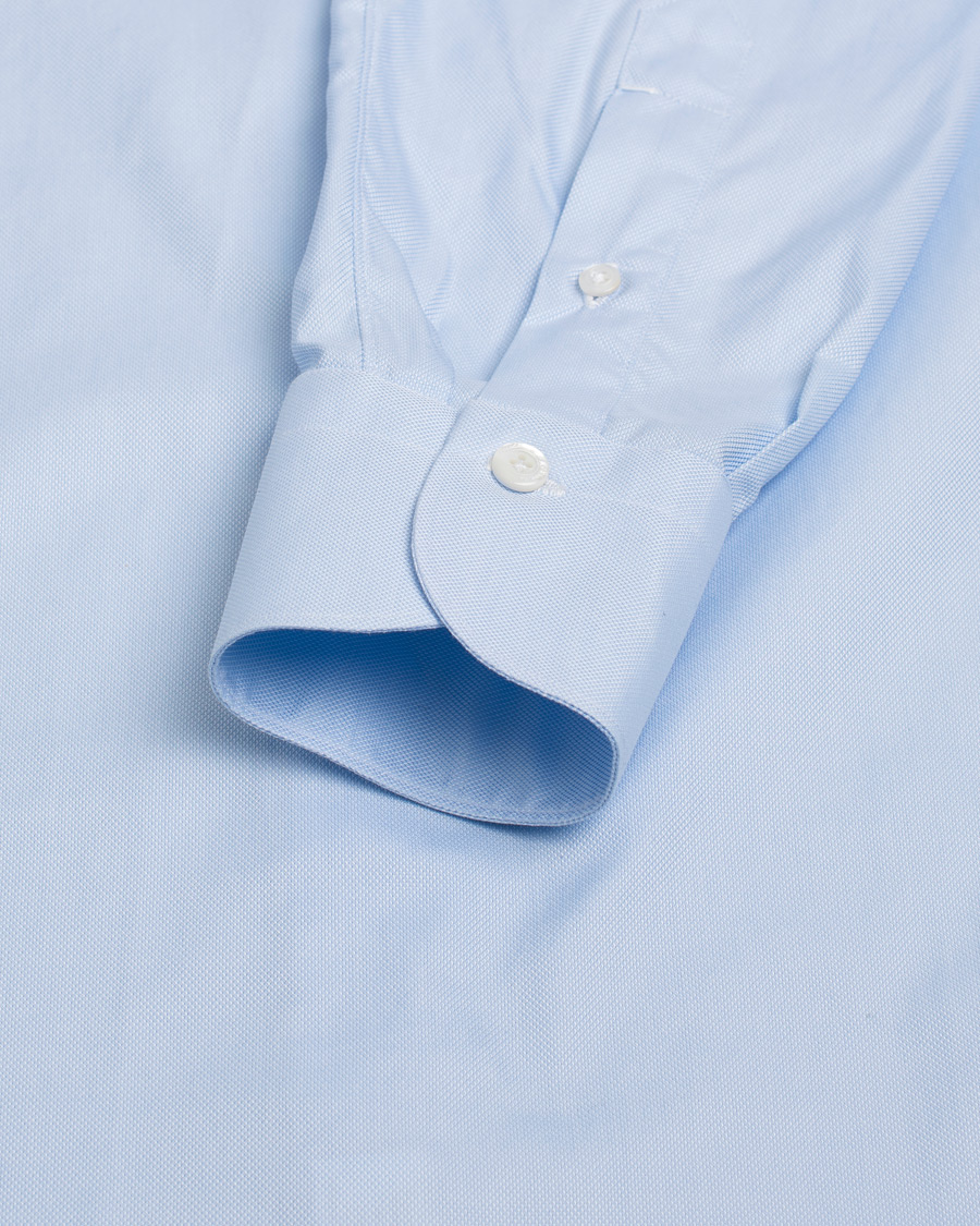 Hombres | Camisas | Pre-owned | Finamore Napoli Milano Slim Royal Oxford Dress Shirt Light Blue