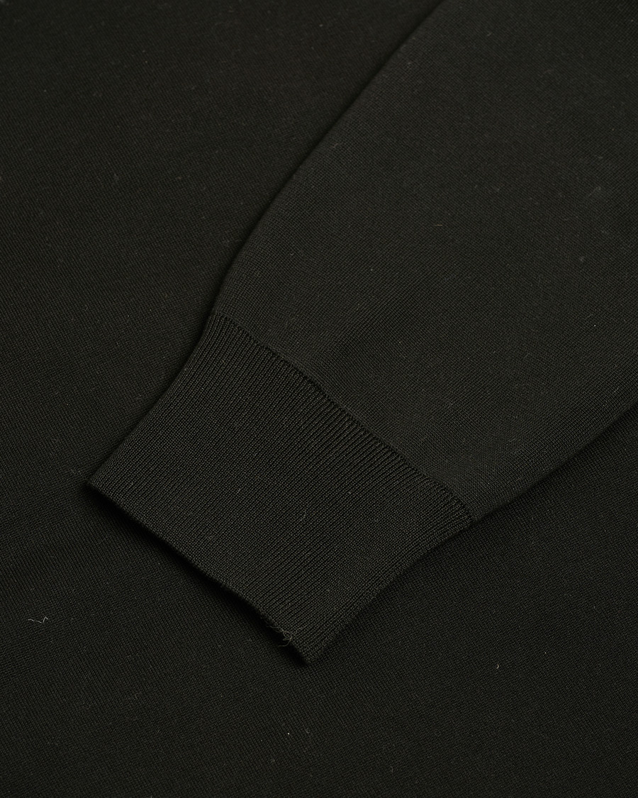 Hombres | Moncler Hybrid Zip Cardigan Black | Pre-owned | Moncler Hybrid Zip Cardigan Black