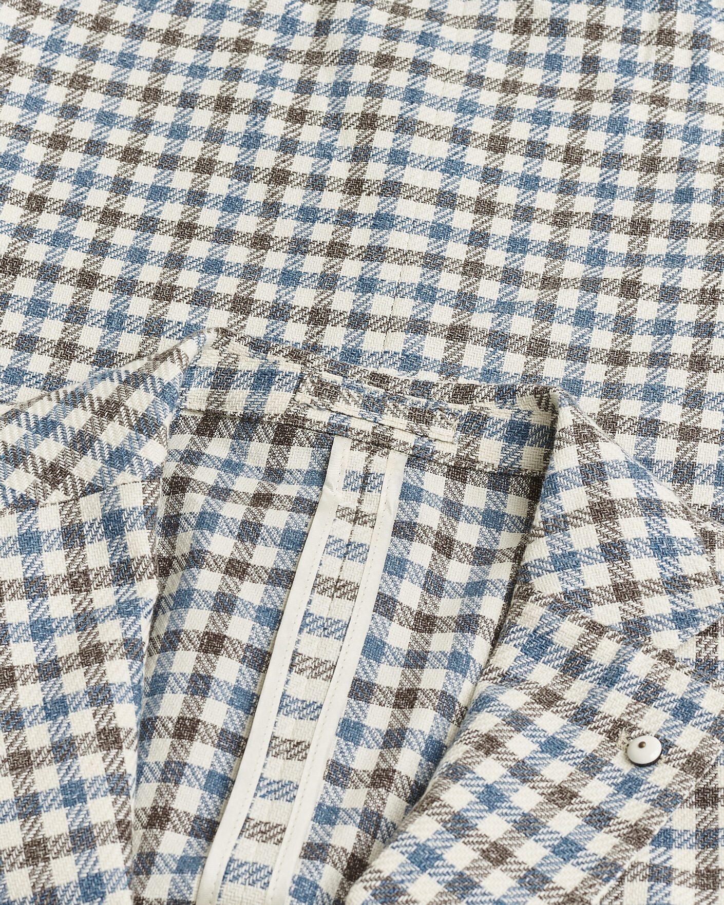 Hombres | Pre-owned Blazers | Pre-owned | L.B.M. 1911 Jack Regular Fit Checked Blazer Blue/Brown 52