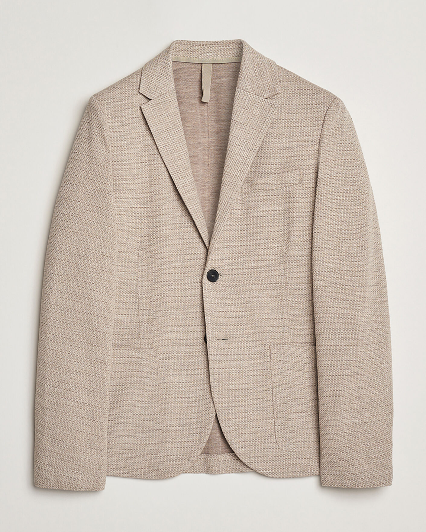Hombres | Pre-owned Blazers | Pre-owned | Harris Wharf London Loro Piana Hopsack Wool/Silk/Linen Blazer Oat 50