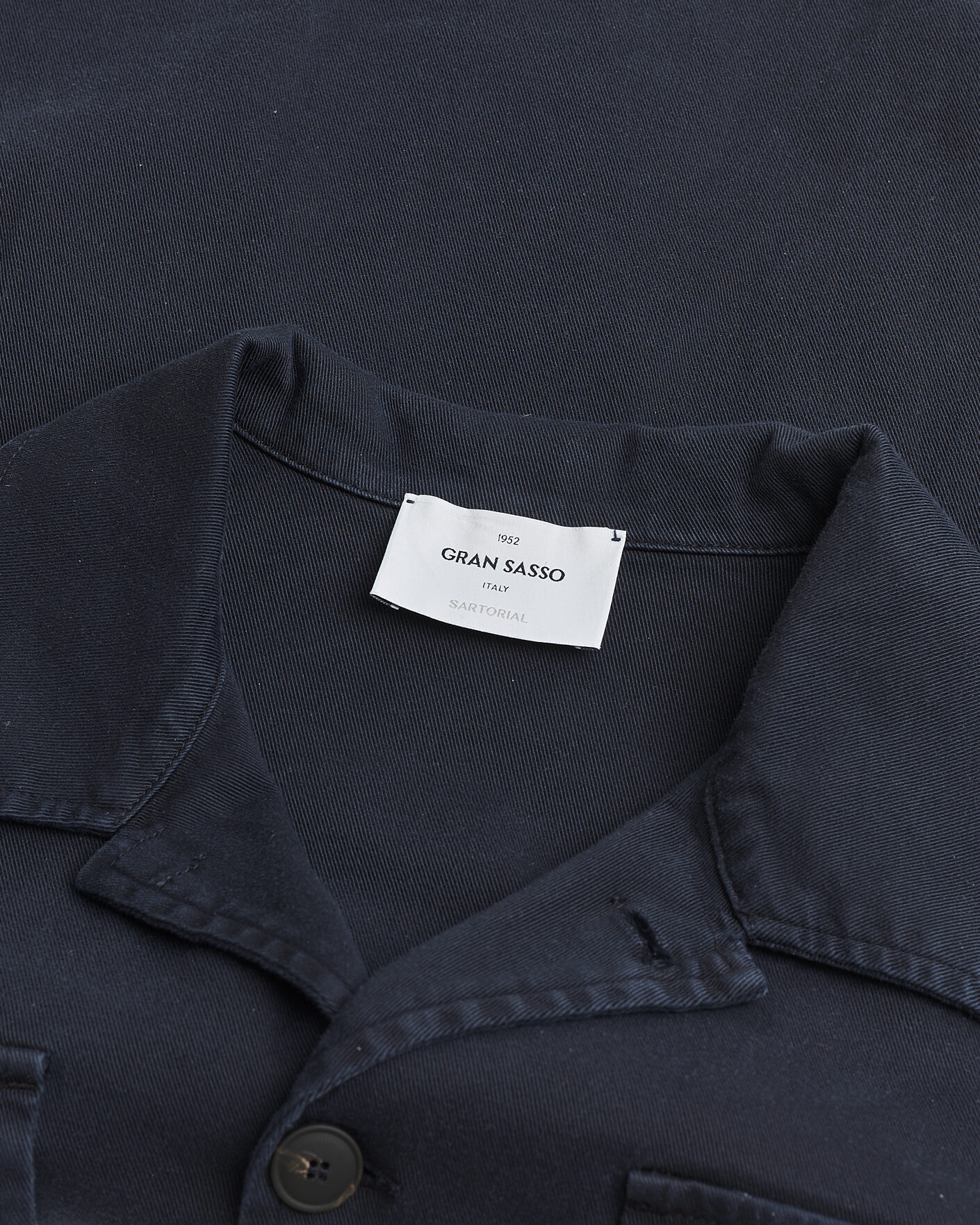 Hombres | Pre-owned Chaquetas | Pre-owned | Gran Sasso Cotton Twill Safari Jacket Navy 50
