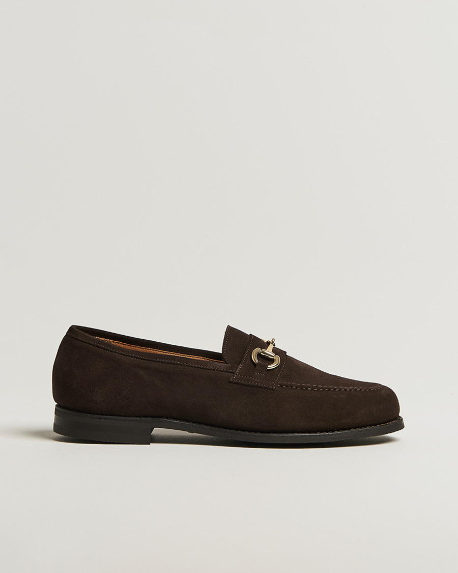 Hombres | Pre-owned Zapatos cosidos a mano | Pre-owned | Myrqvist Karlberg Loafer Dark Brown Suede UK8,5 - EU42,5