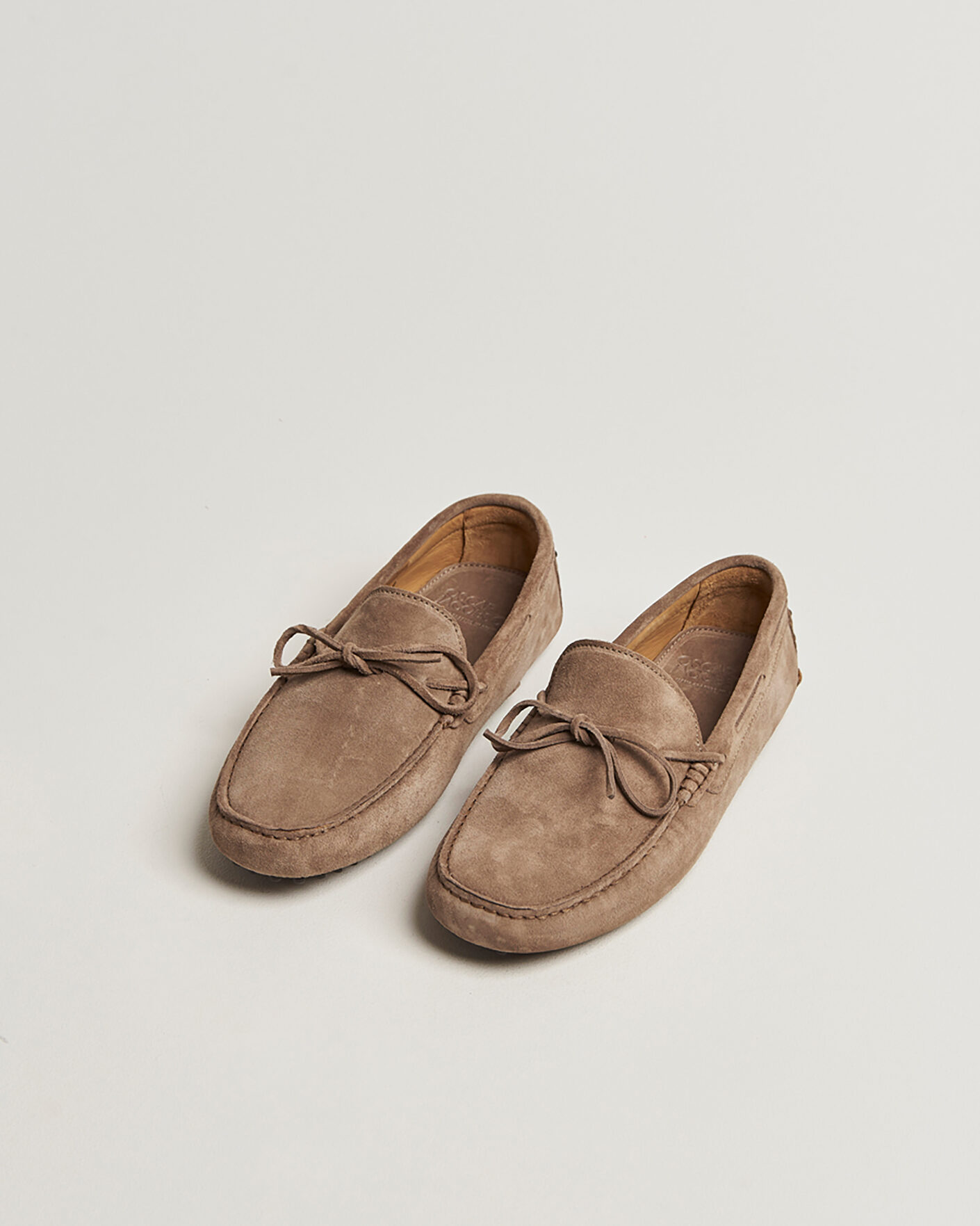 Hombres | Pre-owned Zapatos | Pre-owned | Oscar Jacobson Driving Shoe Suede Taupe 44