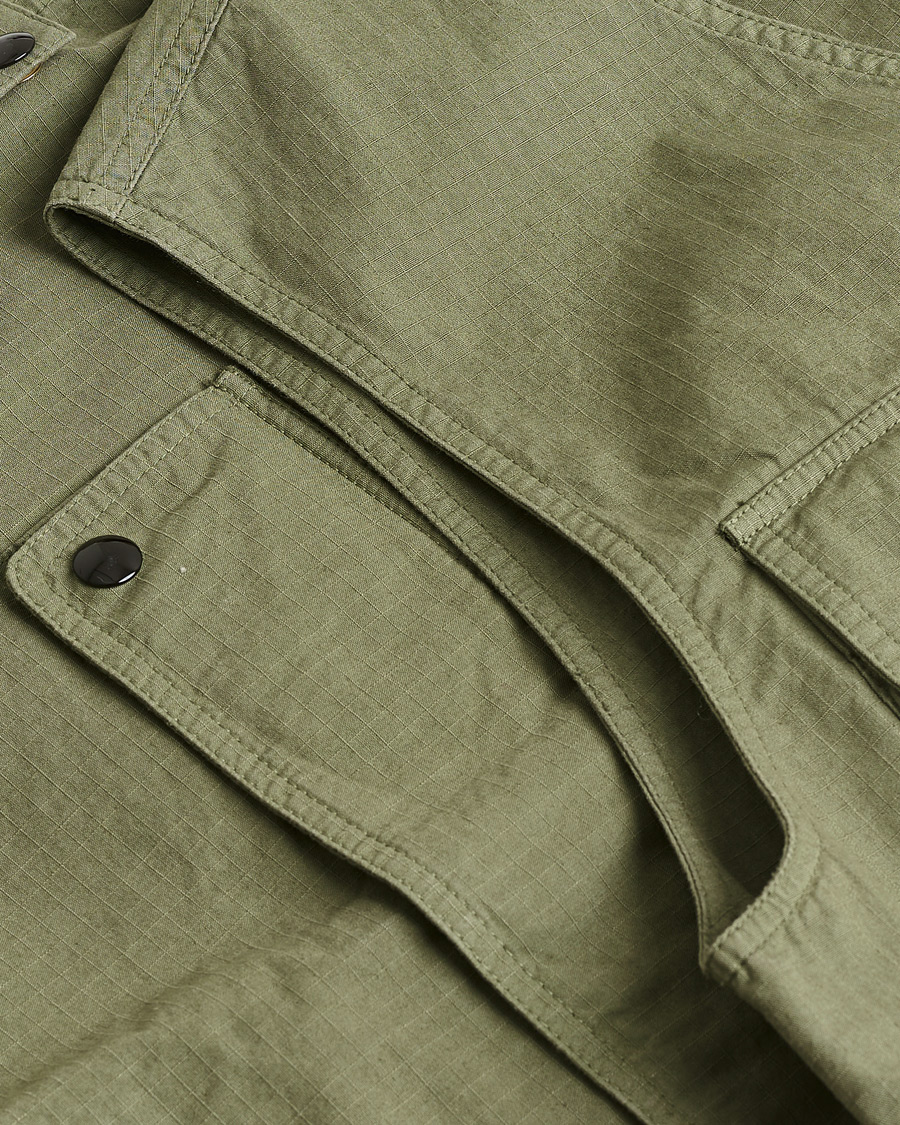 Hombres | Pre-owned Chaquetas | Pre-owned | Drake's Ripstop Utility Cotton Vest Green UK36 - EU46