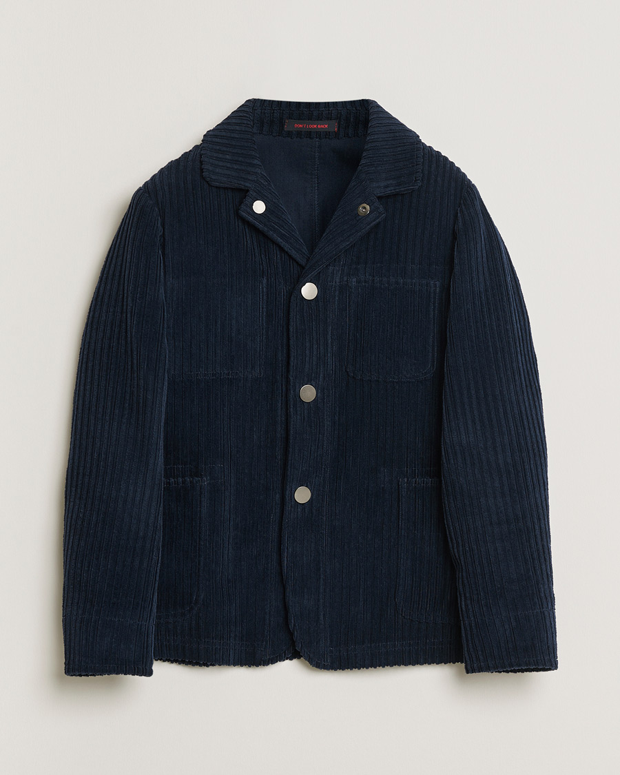 Hombres | Pre-owned Camisas | Pre-owned | The Gigi Corduroy Overshirt Navy 48