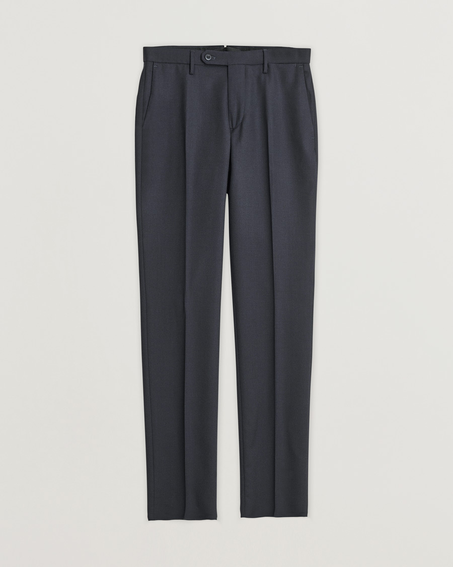 Hombres | Pre-owned Pantalones | Pre-owned | Slowear Tekno Sartorial Flannel Trousers Navy 44