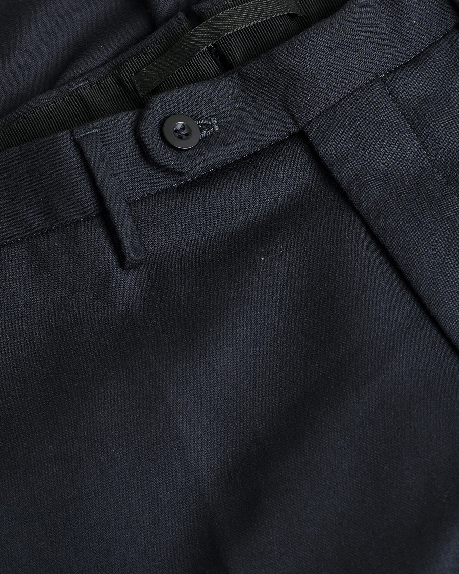 Hombres | Pre-owned Pantalones | Pre-owned | Slowear Tekno Sartorial Flannel Trousers Navy 44