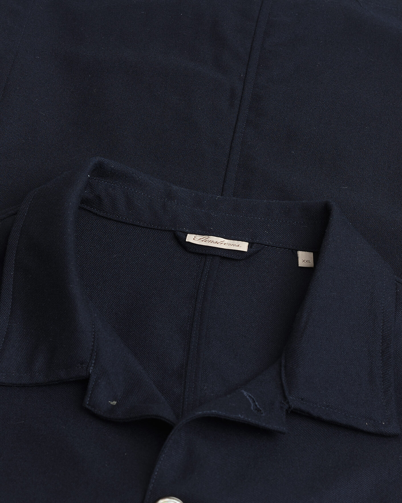 Hombres | Pre-owned Camisas | Pre-owned | Stenströms Wool Overshirt Navy XXL