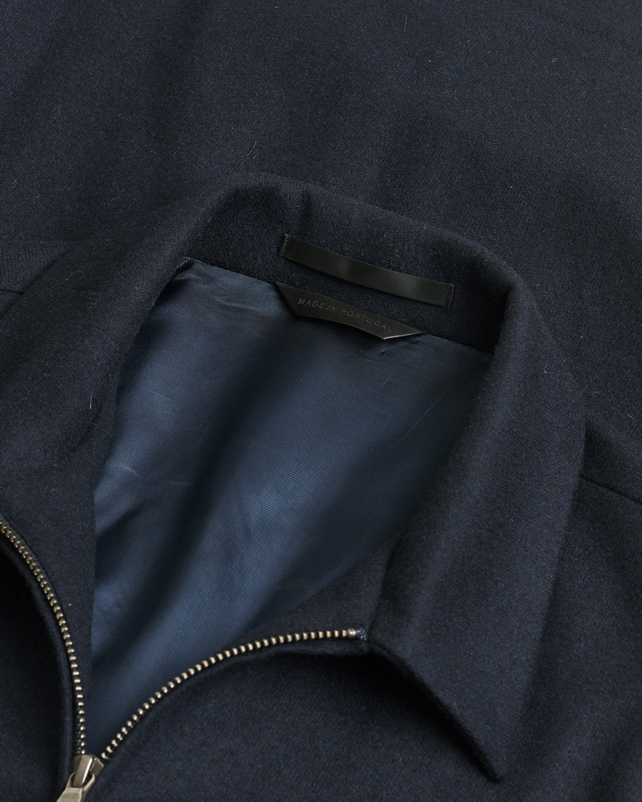 Hombres | Pre-owned Chaquetas | Pre-owned | Sunspel Boiled Wool Jersey Jacket Navy M