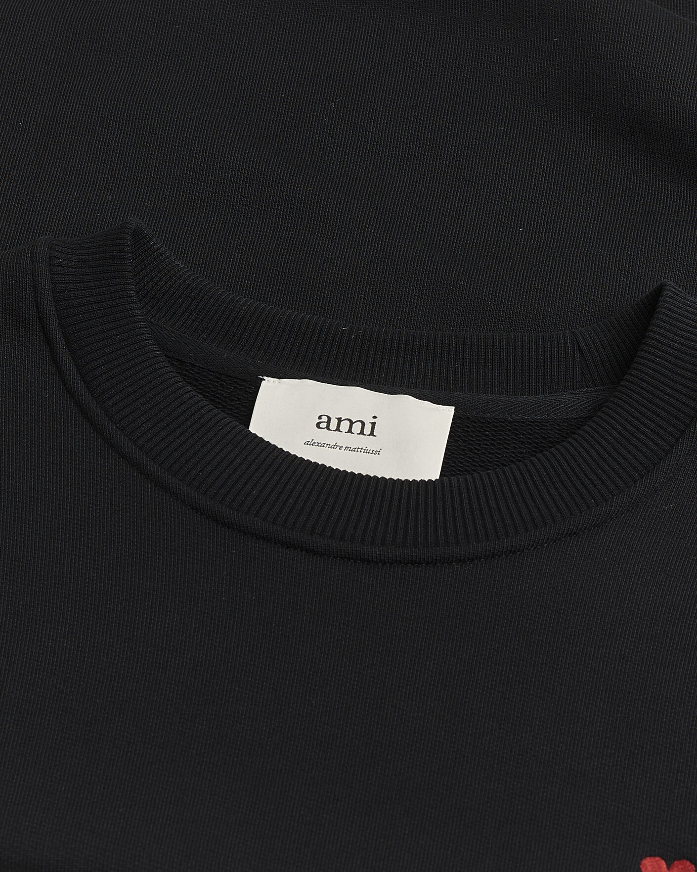 Hombres | Pre-owned Jerséis | Pre-owned | AMI Heart Logo Sweatshirt Black M