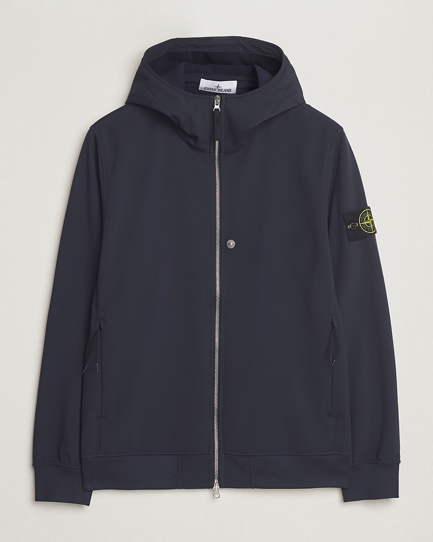 Hombres | Pre-owned Chaquetas | Pre-owned | Stone Island Soft Shell Re-Dyed Lined Hood Jacket Navy L