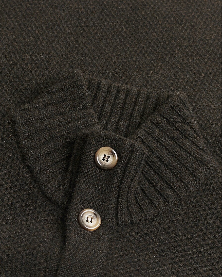 Hombres | Pre-owned Jerséis | Pre-owned | Morgano Heavy Knitted Wool/Cashmere Cardigan Dark Brown M