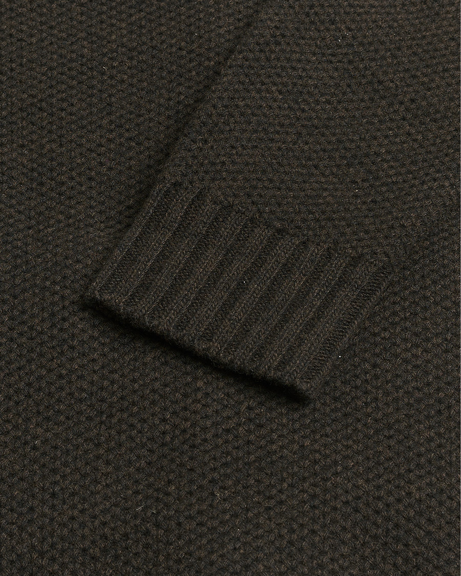 Hombres | Pre-owned Jerséis | Pre-owned | Morgano Heavy Knitted Wool/Cashmere Cardigan Dark Brown M