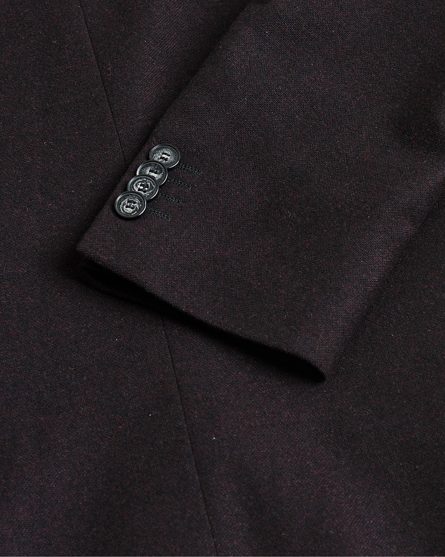 Hombres | Pre-owned Blazers | Pre-owned | Tiger of Sweden Flannel Wool Blazer Burgundy 48
