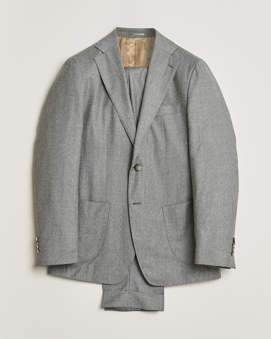 Hombres | Pre-owned Trajes | Pre-owned | Rose & Born Flannel Wool Suit GRose & Born Flannel Wool Suit Grey 48ey 50