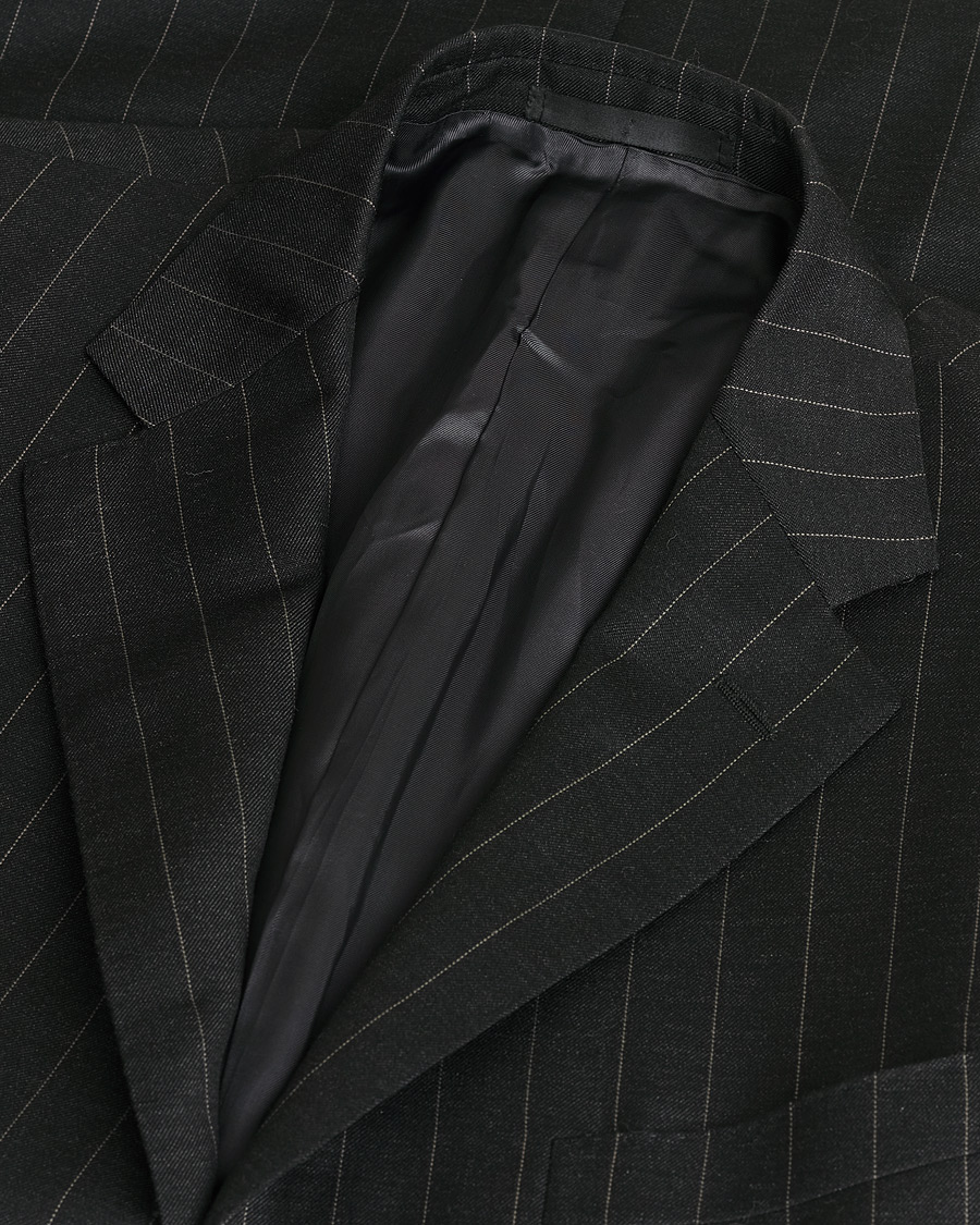 Hombres | Pre-owned Trajes | Pre-owned | Caruso Pinstripe Wool Suit Black 52