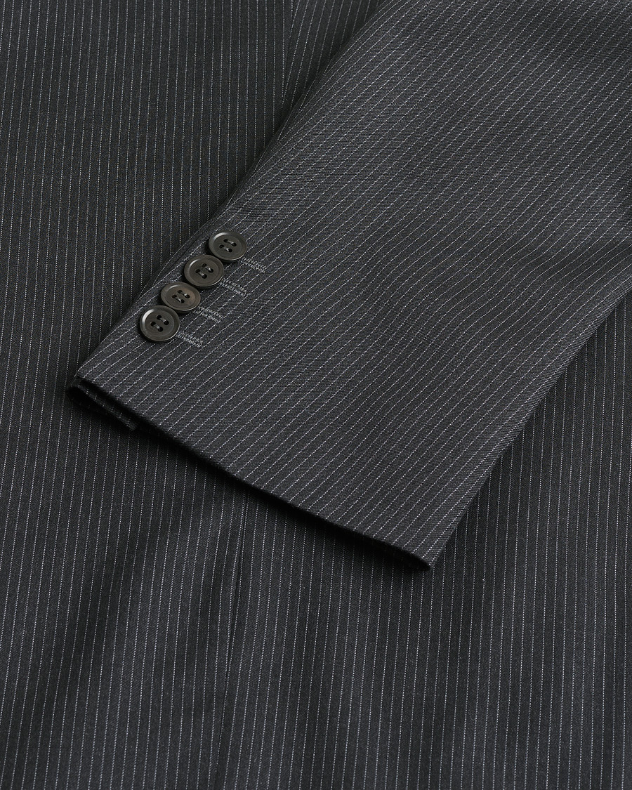 Hombres | Pre-owned Trajes | Pre-owned | Armani Collezioni Pinstriped Wool Suit Dark Grey 50