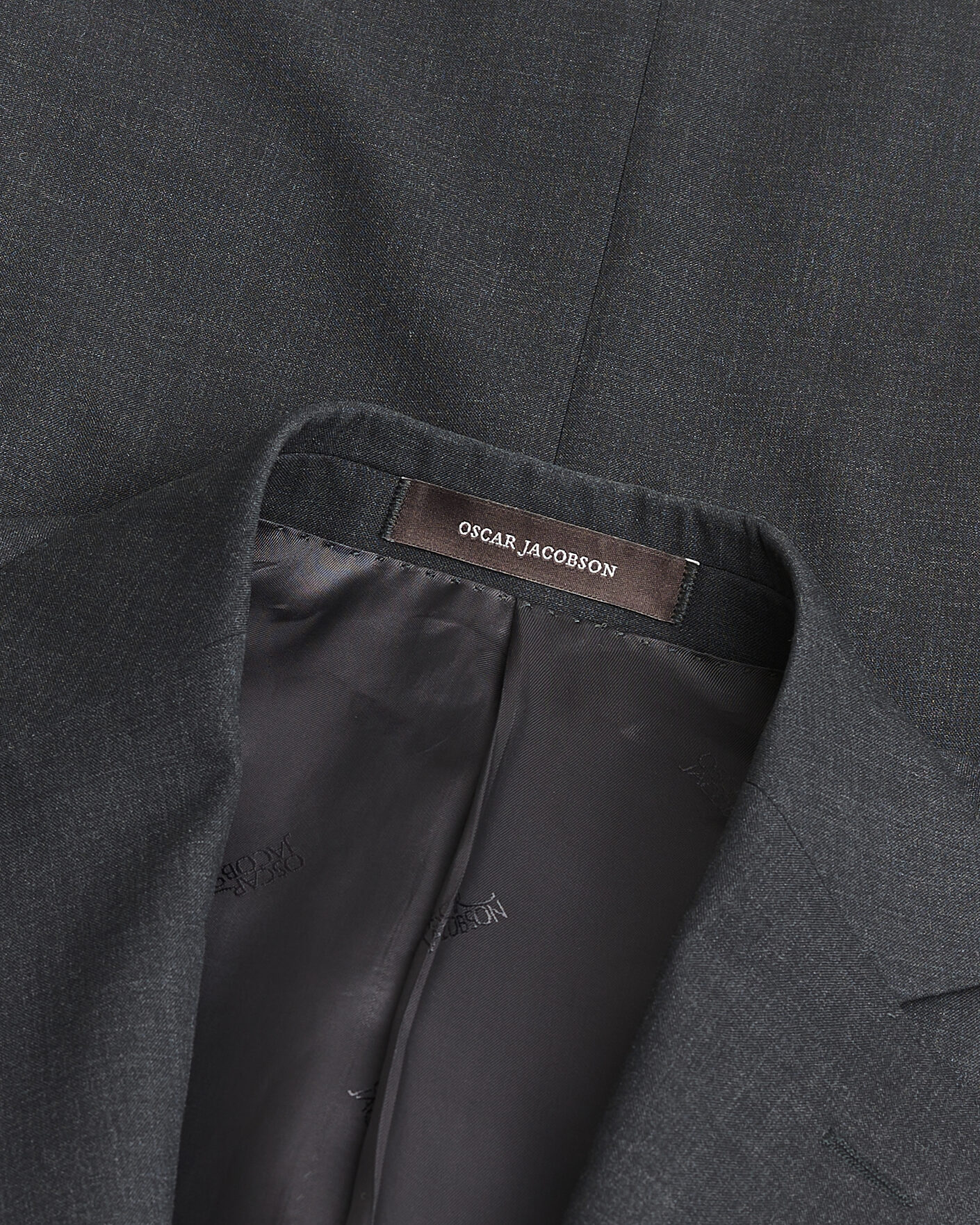 Hombres | Pre-owned Trajes | Pre-owned | Oscar Jacobson Ego Wool Suit Dark Grey 46