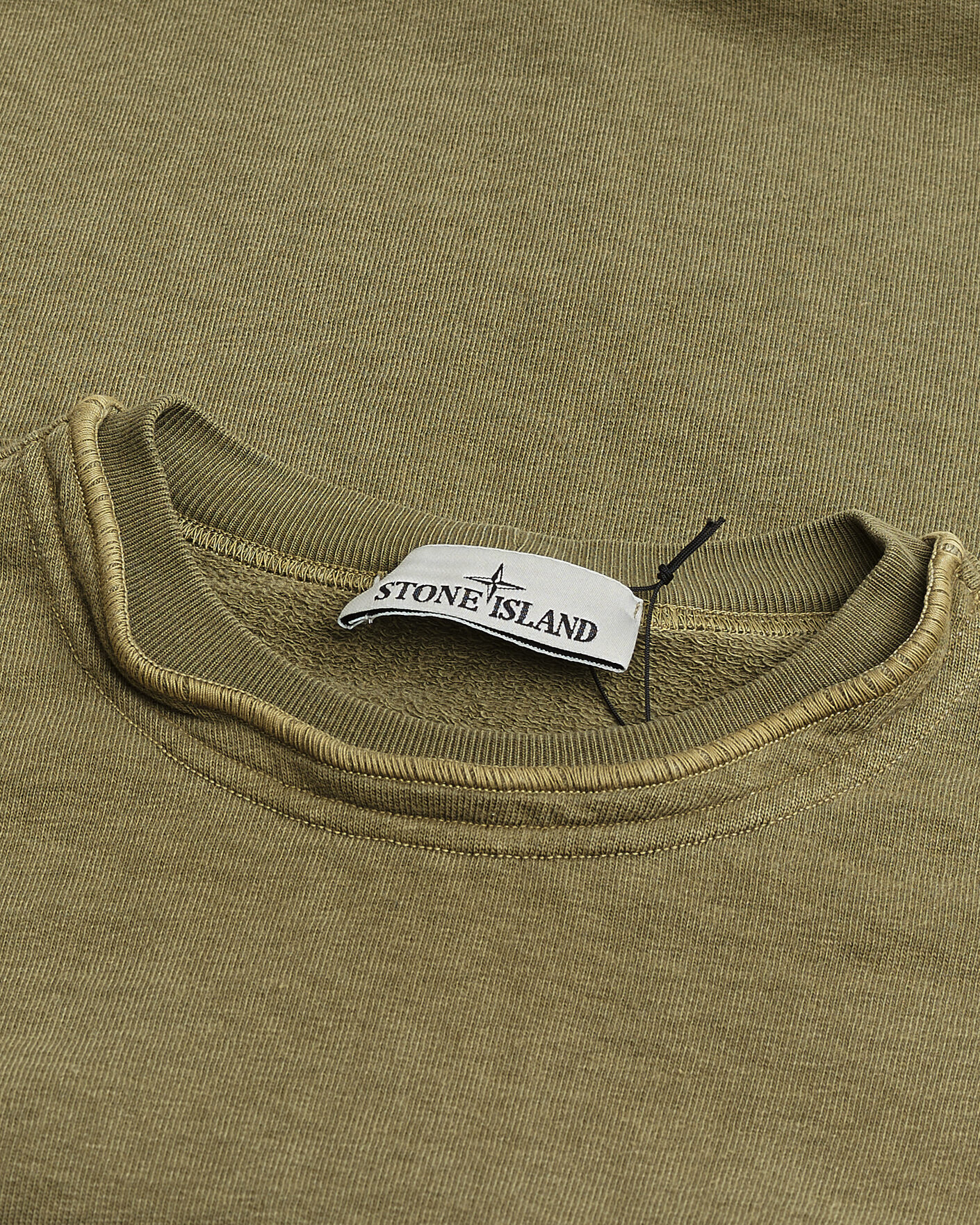 Hombres | Pre-owned Jerséis | Pre-owned | Stone Island Old Dyed Cotton Sweatshirt Military Green M